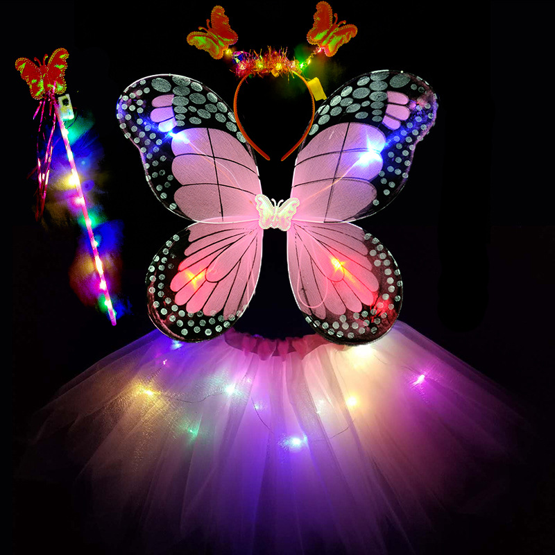 粉色全配件彩灯发光四件套装