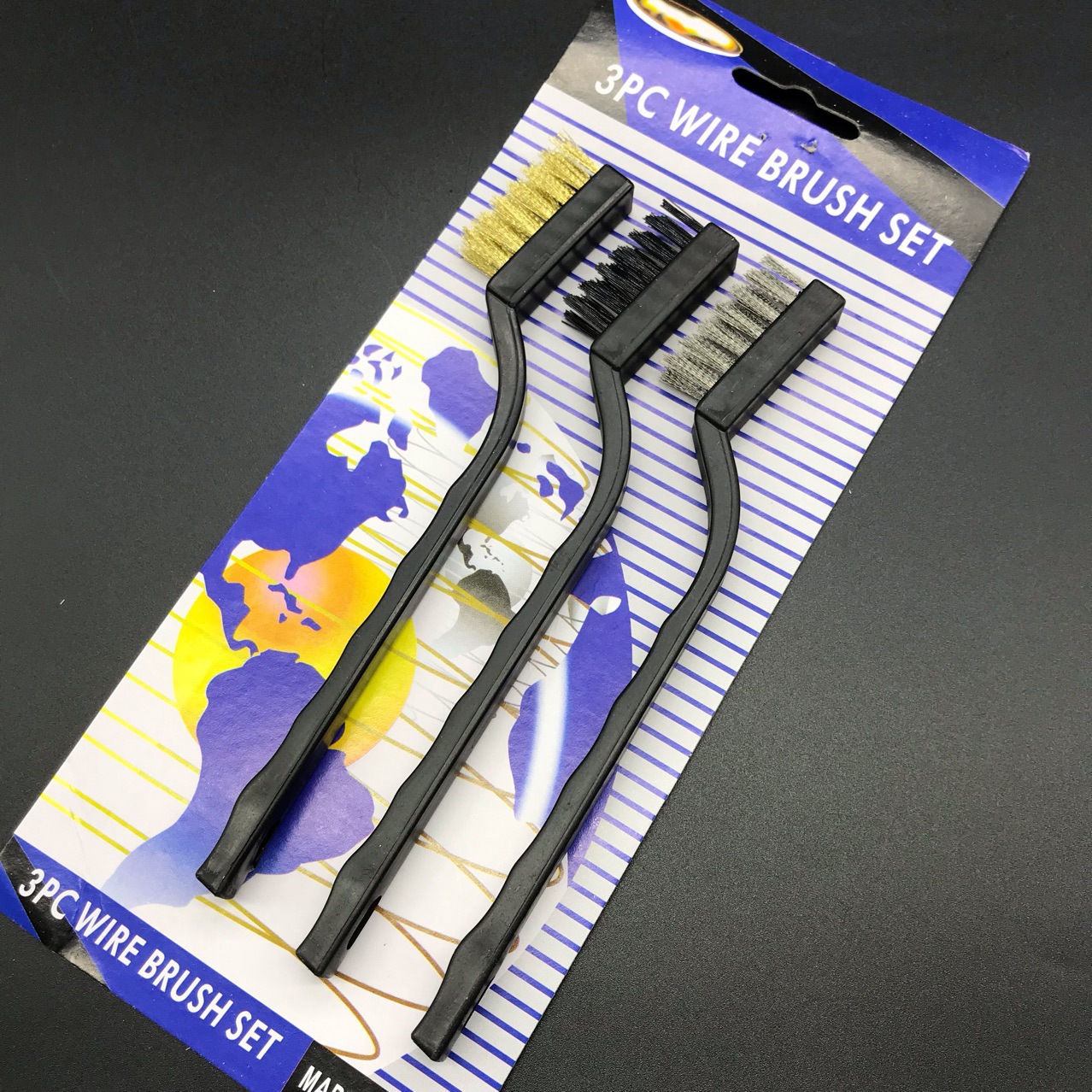 Juego de cepillos, cepillo de alambre, cepillo de limpieza endurecido, cepillo industrial para metales, herramientas de limpieza, suministros de protección laboral al por mayor