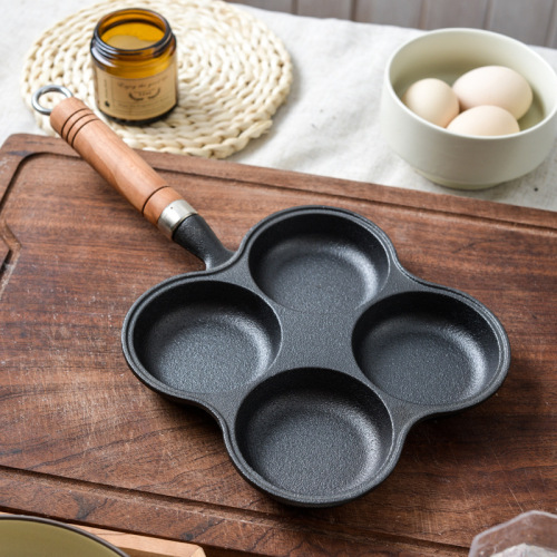 New model deep-fried egg mold cast iron egg dumpling pan household egg burger machine non-coated non-stick flat pan