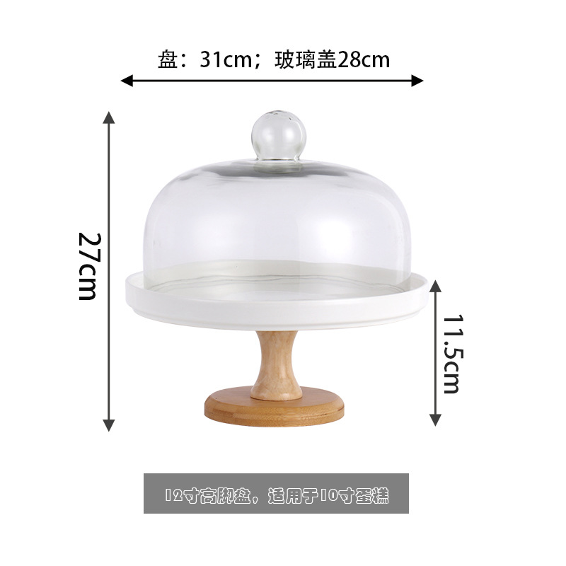 Hotel de la boda del hogar mesa de postre de madera Chino de alta pierna placa de la torta Fiesta de múltiples capas decoración de la torta de pie