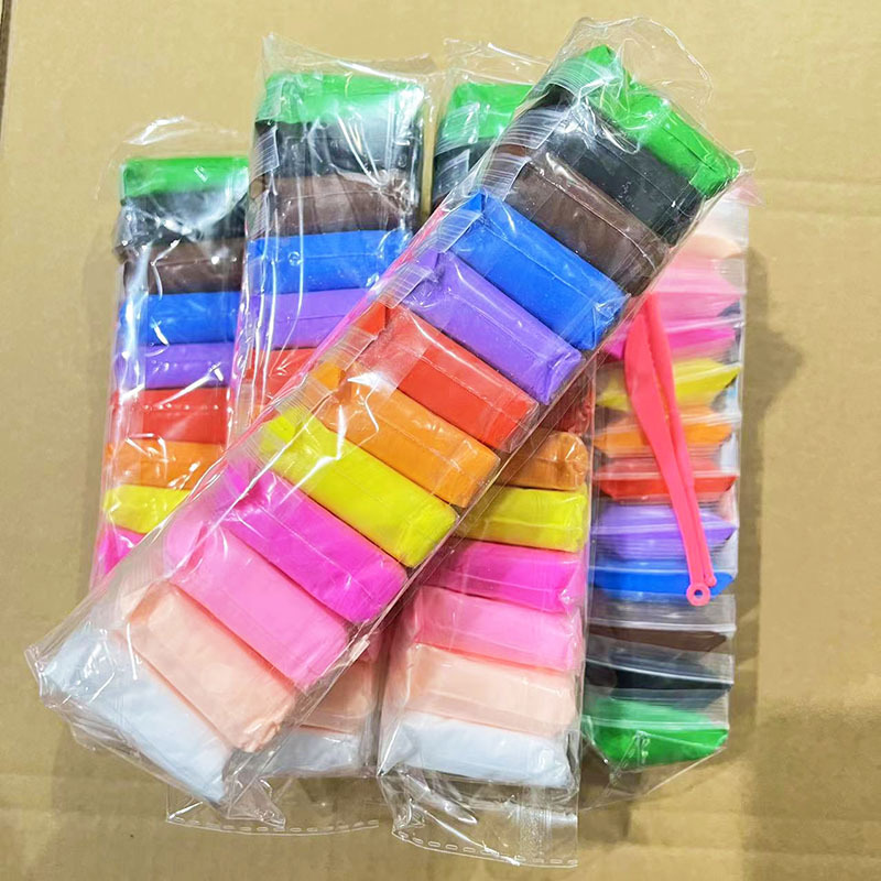 Juguetes de arcilla DIY para niños 12 colores 24 colores 36 colores Super luz arcilla pellizco muñeca plastilina juguete arcilla al por mayor