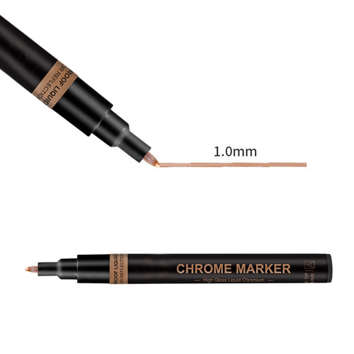Mirror surface chrome-plated marker, electroplated silver reflective highlighter, high-gloss model DIY glass paint metal pen