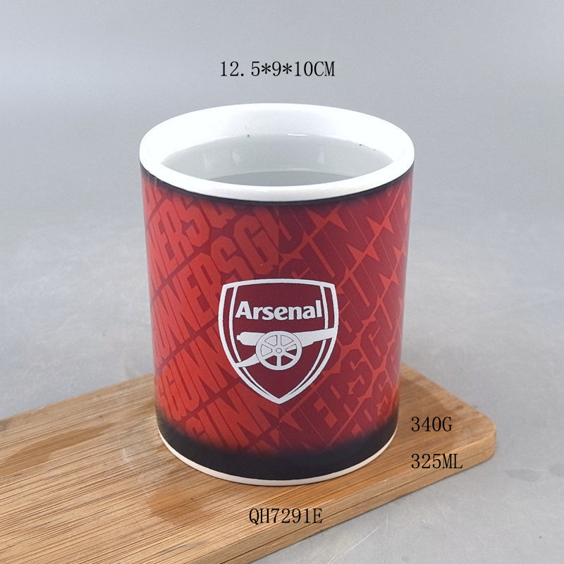 Taza de cerámica minimalista transfronteriza letras inglesas clásicas, temperatura, decoloración, antiescaldado, taza de cerámica con asa para oficina