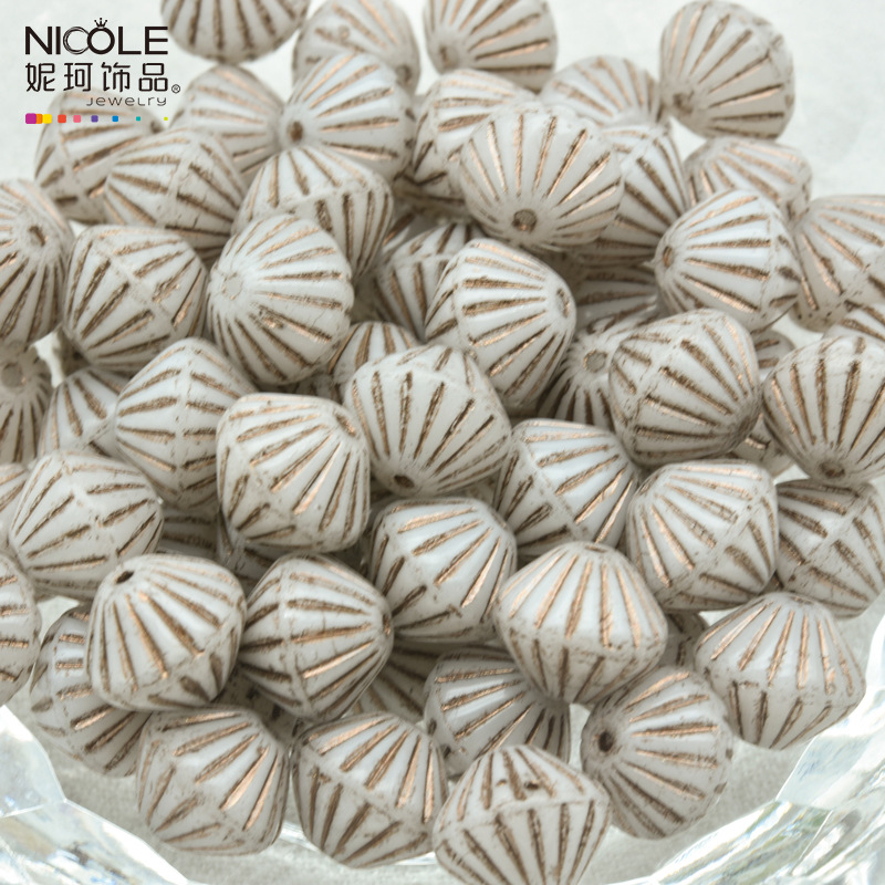 Importado Checo Baos Osha esmaltado linterna cuentas de mano 9mm accesorios de material DIY pulsera alrededor de 100 piezas