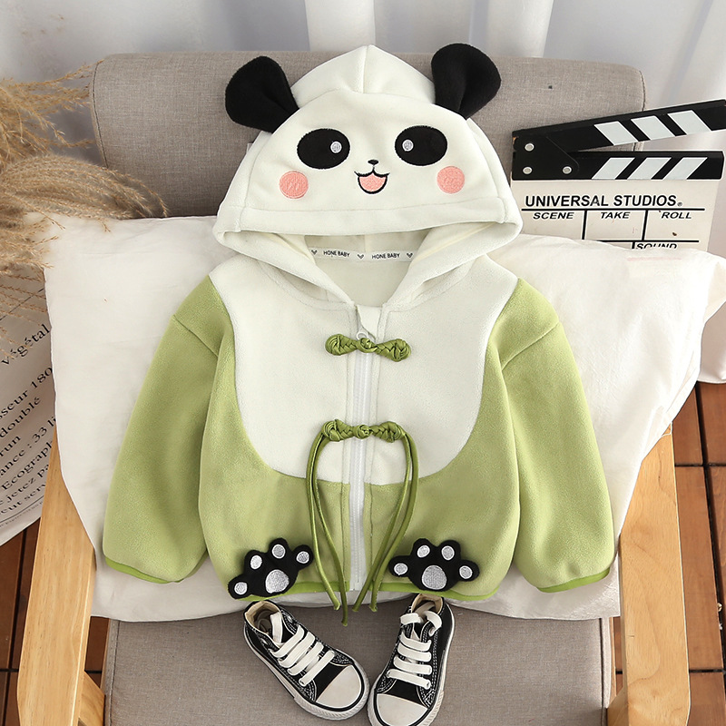 Children's velvet down jacket