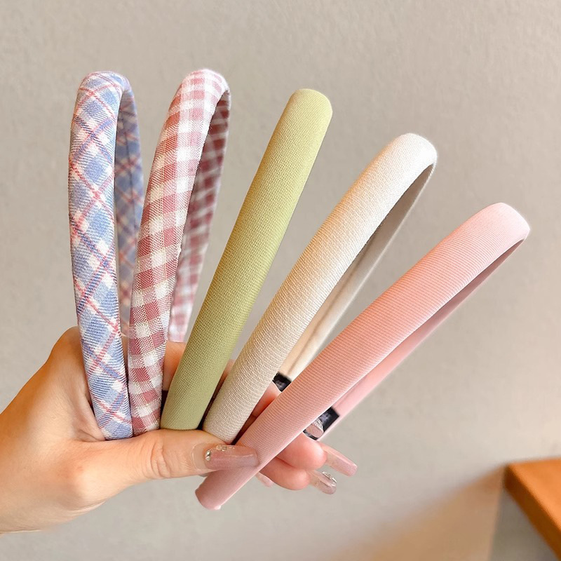 Color coreano de banda de cabello a cuadrícula 2024 nueva niñas de estilo universal fuera de la abrazadera de cabello niñas de alta presión de cabello