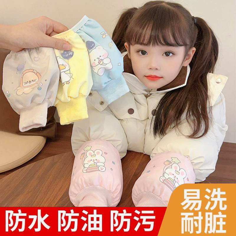 Winter children's long long-sleeve, waterproof sleeves