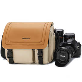 相机包单反斜挎单肩数码相机收纳包微单镜头手提包适用佳能索尼
