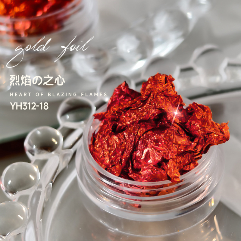 高亮美甲金箔纸饰品网红新款锡箔贴纸碎片超薄美甲金泊纸装饰贴片|undefined