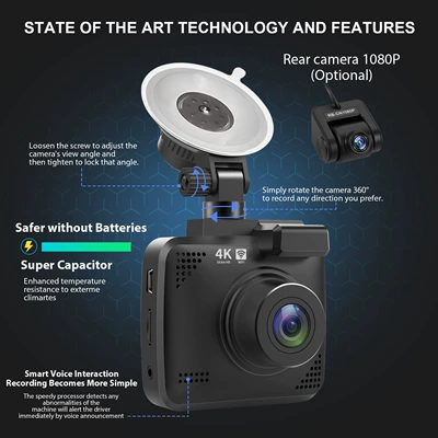 Driving recorder V50V53V55Wifi Gps Night - v534k1080p-dual-lenswifigps-track