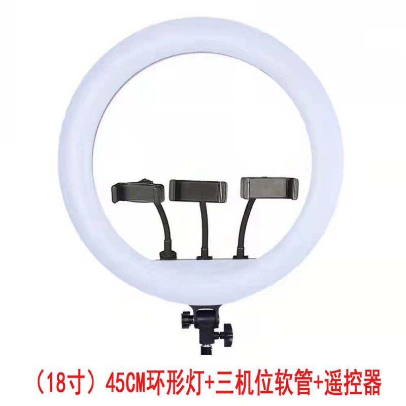 LED Ring Light Rechargeable, multi-size 8–22 inch, adjustable tripod & phone holder