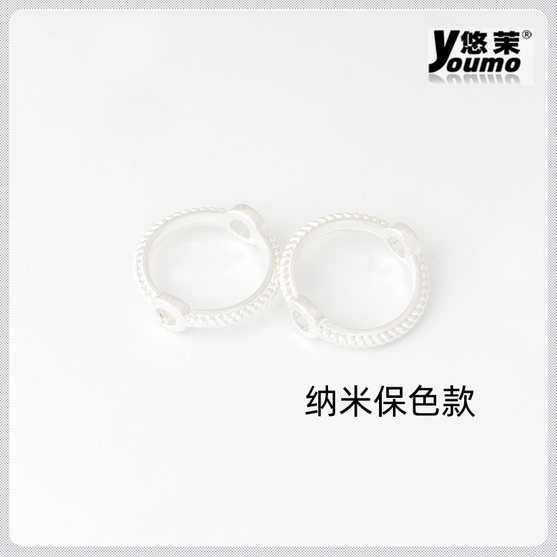 Venta al por mayor aleación de plata Xizanga plateado plata antigua doble agujero anillo de cuentas hecho a mano espaciador DIY accesorios de joyería perlas sueltas