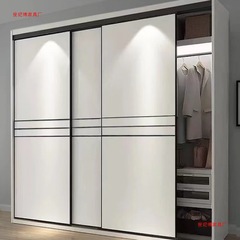 衣柜门推拉门滑移门简约欧式柜门卧室衣橱实木门贸易工厂直供批发