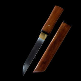 龙泉市一体花纹钢短刀高硬度小刀户外防身冷兵器刀剑批发 未开刃