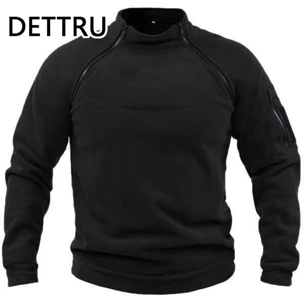 Carefully Selected European and American Cross-Border Stand-Collar Men's Sweatshirts for Autumn and Winter, Warm, Loose-Fitting, Solid Color, Outdoor Breathable Tactical Men's Clothing with Zipper Carefully Selected European and American Cross-Border Stand-Collar Men's Sweatshirts for Autumn and Winter, Warm, Loose-Fitting, Solid Color, Outdoor Breathable Tactical Men's Clothing with Zipper