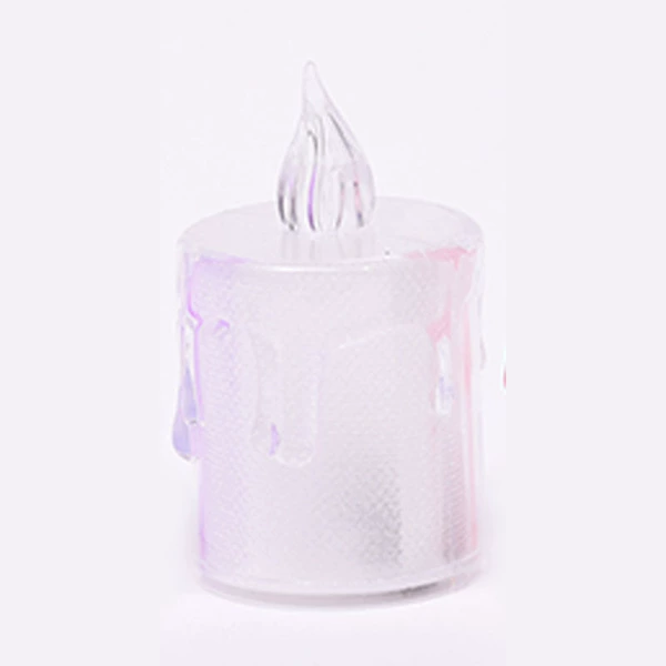Transparent small candle, battery