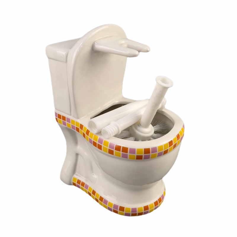 Baño de cerámica animal baño de cuatro piezas enjuague de vaso de baño marco de cepillo de inodoro porcelana blanca moderna simple