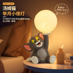 卡通汤姆猫星空小夜灯摆件家居卧室床头高级氛围感装饰品照明台灯