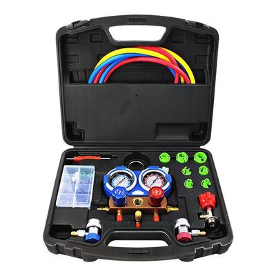 冷媒雪种压力表双表阀r134a汽车空调加氟表空调加氟工具套装