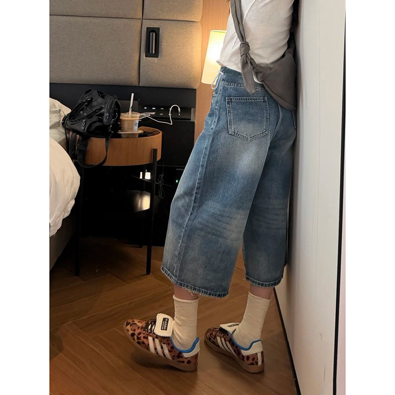 Maternity Denim Shorts for Summer, Thin Style for Outerwear, 2026 New Casual Large Size, Loose Fit, Slimming, Wide-Leg for Pregnant Women Maternity Denim Shorts for Summer, Thin Style for Outerwear, 2026 New Casual Large Size, Loose Fit, Slimming, Wide-Leg for Pregnant Women