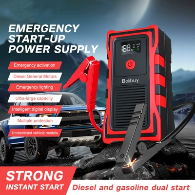 Cross-border portable multifunctional car emergency power supply for battery rescue and outdoor vehicle battery assistance