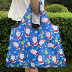 新型サンタクロースプリントクリスマスハロウィーン漫画プリント手提げレディーストートバッグ片肩ショッピングバッグ