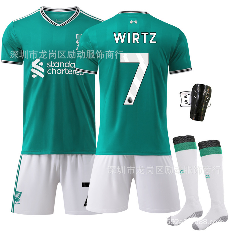 2526足球服11号萨拉赫9伊萨克4范戴克套利物浦二客场7维尔茨球衣|undefined