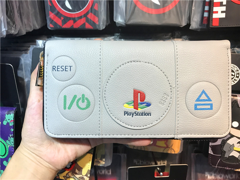 PS maneja de juegos cartera de dibujos animados máquina de juegos corta doble pegamento cartera de cambio cartera de cuero de PVC cartera de tarjetas