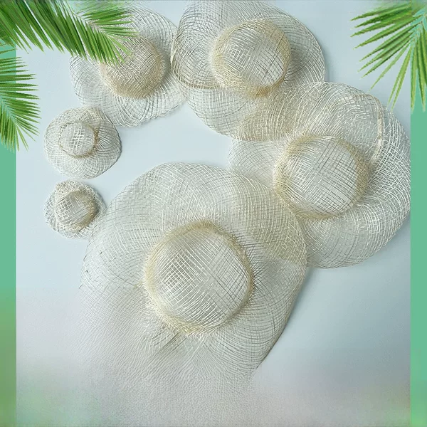 Raffia hat hemp gauze hat new supply artificial woven mini straw hat sun hat woven straw hat