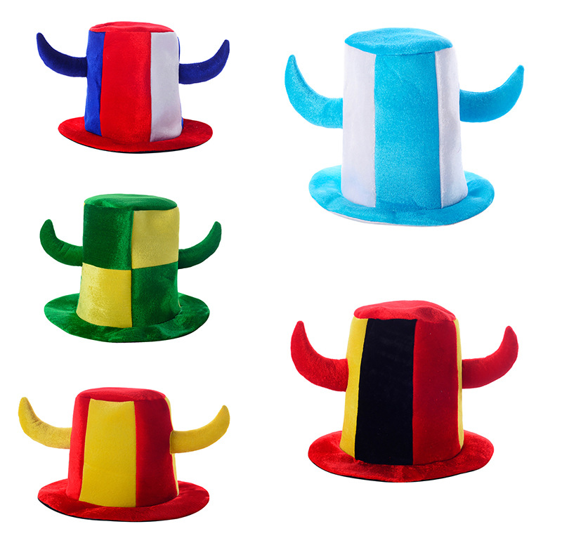 Transfronterizos Alemania España Brasil Fans Party Hat 2022 Qatar World Cup Fans Fútbol Hat de peluche image 1