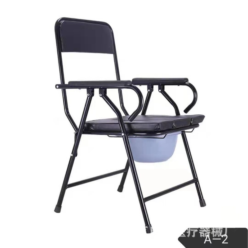 Silla de Inodoro Plegable y Ajustable en Altura, de Acero Inoxidable