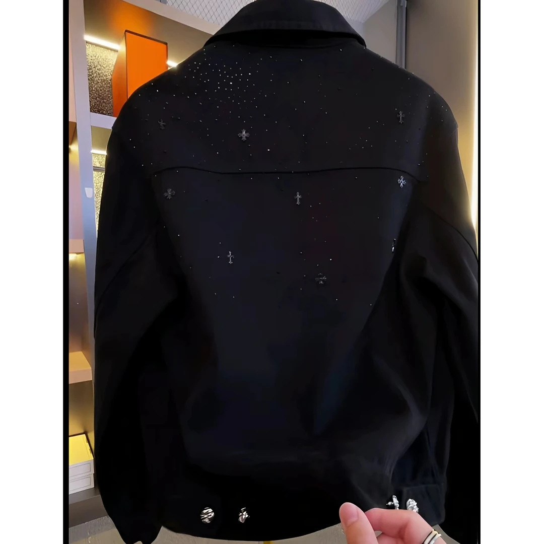 秋季新款潮流时尚个性设计感舒适简约男女同款高级感翻领夹克外套