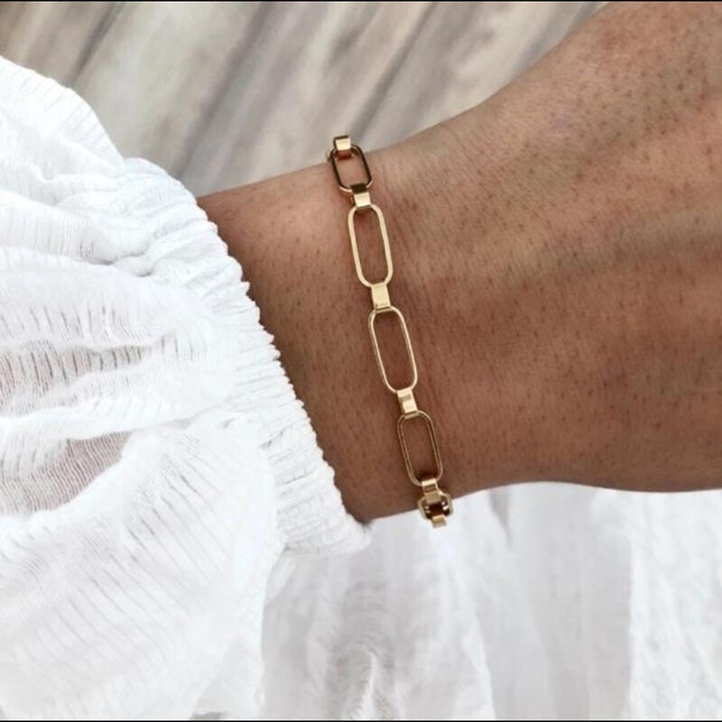Japanese-Style Long-Distance Relationship Bracelet for Women, Designed by an Instagram Designer, Minimalist Style, Trendy Titanium Steel Gold-Plated Jewelry Bracelet Chain