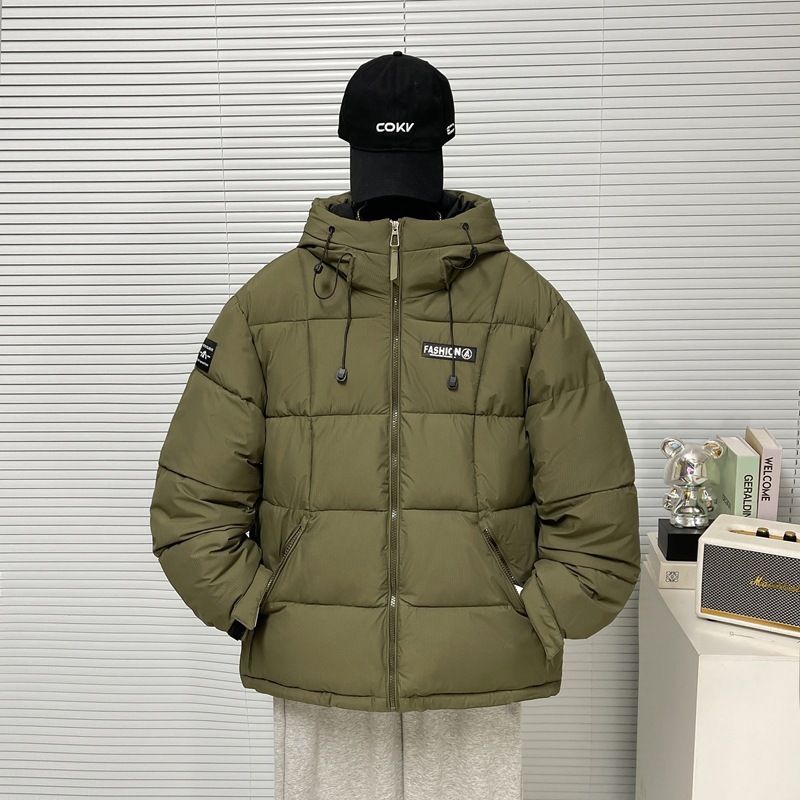 2025 otoño y invierno moderado suelto corto algodón chaqueta con capuchón hombre y mujer gran marca de moda transfronteriza al por mayor image 8