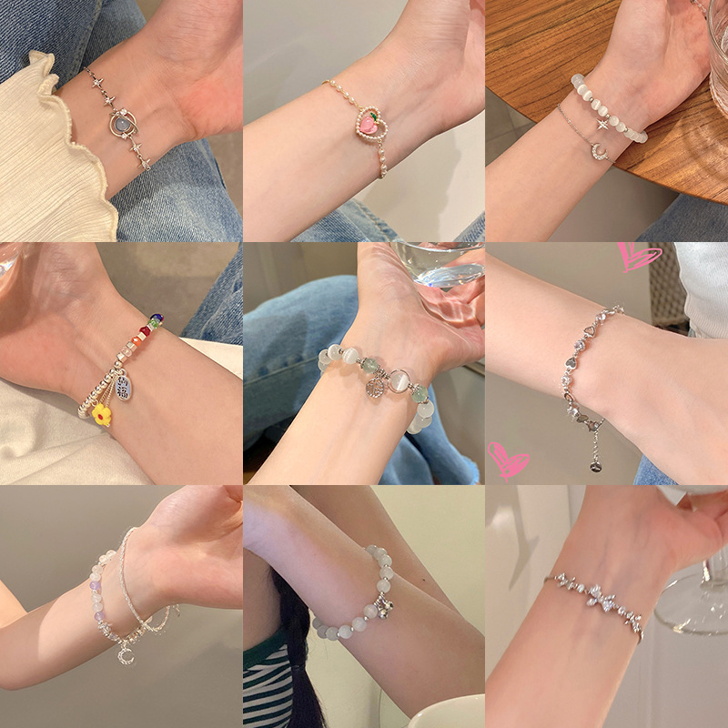 Korean ins tide pearl bracelet female design sense niche Joker temperament bracelet couple bracelet jewelry wholesale