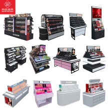 彩妆中岛双面美妆化妆品展示柜高级感美容院护肤品产品柜带灯烤漆