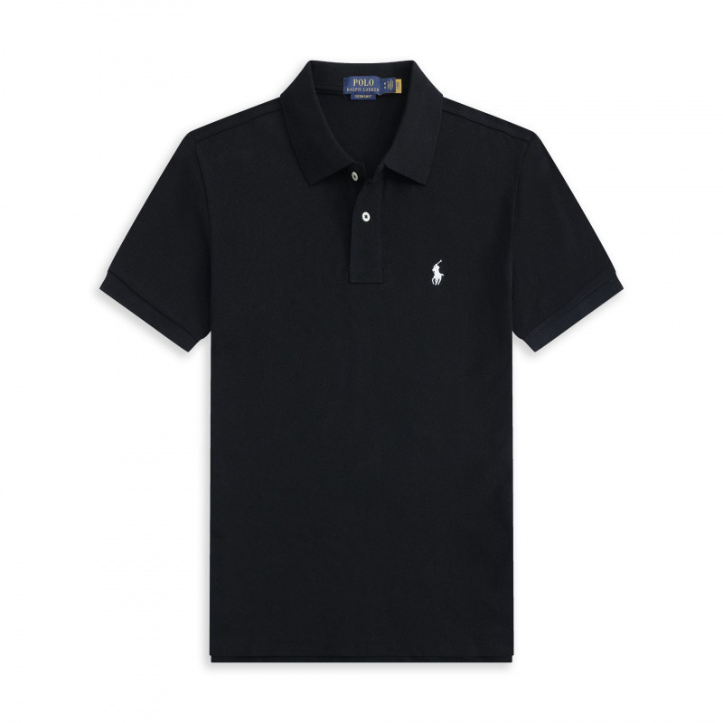 Paul Pony Logo Men's Short Sleeve Organic Cotton Polo Shirt with Collar, Large Size Loose Embroidered Turn-Down Collar Men's Wear Paul Pony Logo Men's Short Sleeve Organic Cotton Polo Shirt with Collar, Large Size Loose Embroidered Turn-Down Collar Men's Wear