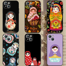 适用iPhone15可爱俄罗斯套娃趣味玩具手机壳