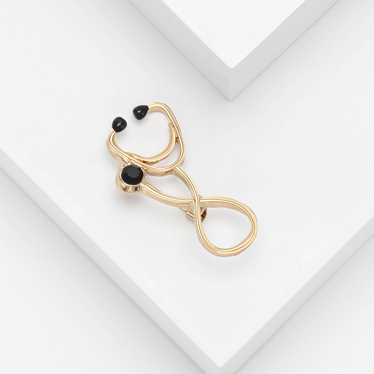 Alloy Material Novelty Pin Stethoscope Alloy Enamel Unisex Brooches