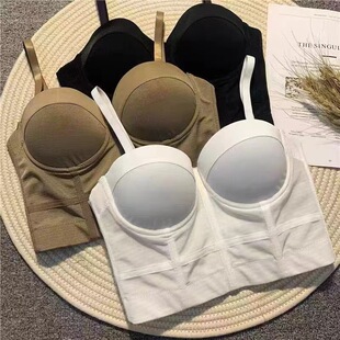 Sleeping Beauty Underwear Women's Gathering Chest-revealing Waist Fishbone Sling Summer Slim-fit Slimming Mesh Backless Top