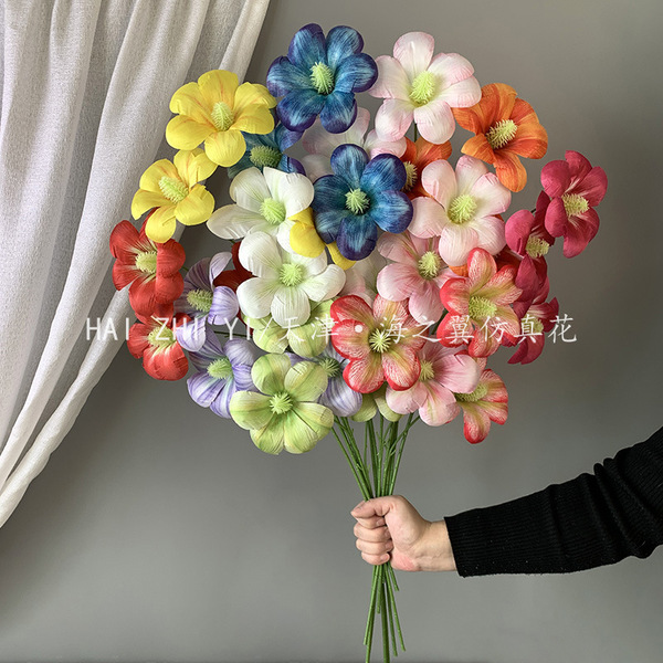 Wedding artificial flower 3-head Kapok Magnolia Brownie artificial…