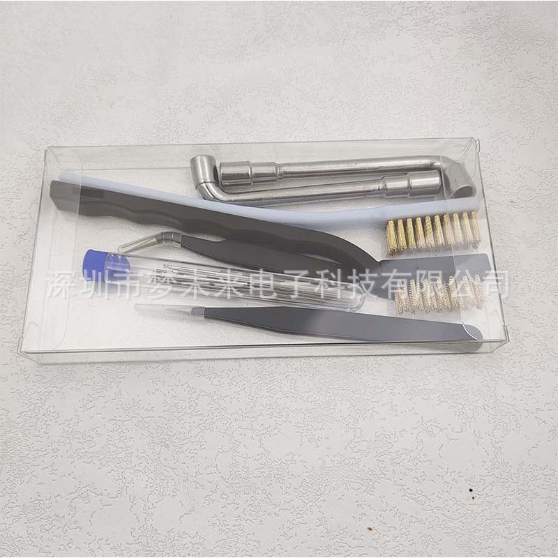 Kit de limpieza de boquillas de la impresora 3D transfronteriza cepillo de limpieza de acero inoxidable aguja de limpieza desmontaje llave herramienta traje