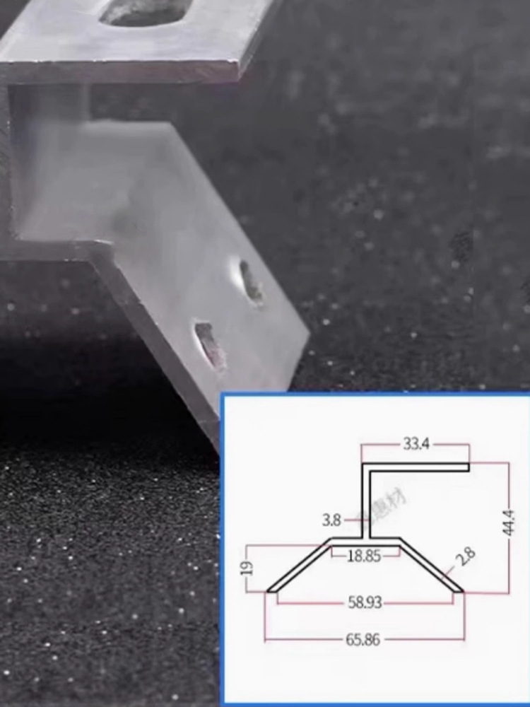 T型夹具彩钢瓦梯形夹具太阳能光伏支架铝合金夹具电池板固定配件