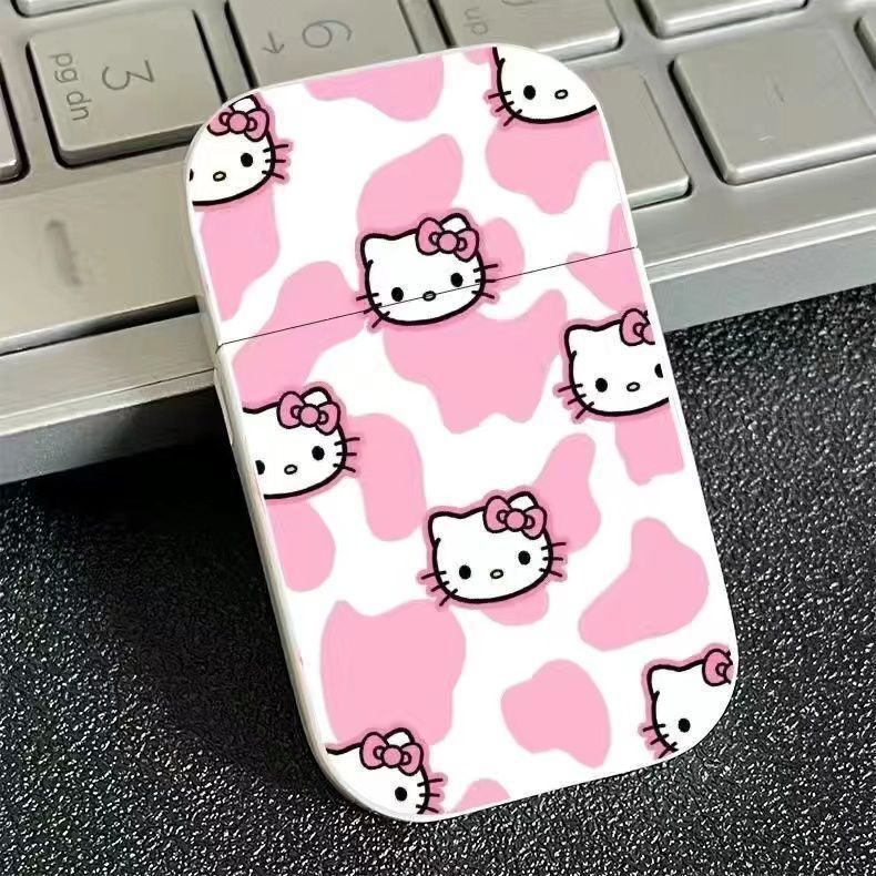 hellokitty Inflatable Large Cute Cartoon Lighter Pink Flame Creative Lighter for Women Boyfriend