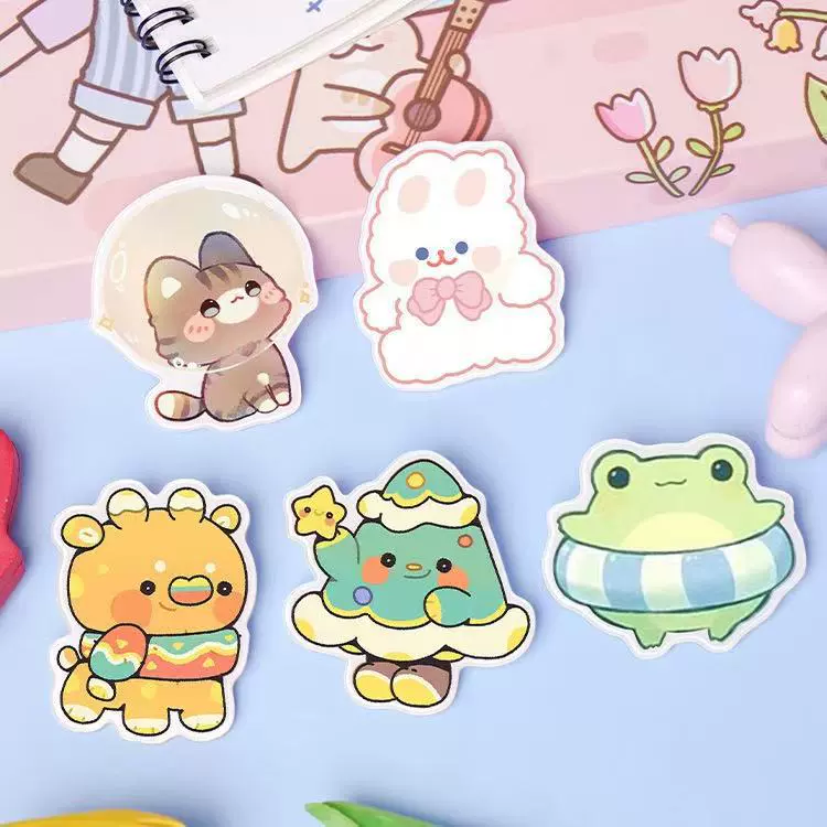 亚克力小胸针定制卡通动漫明星周边工牌徽章定做网红别针挂件