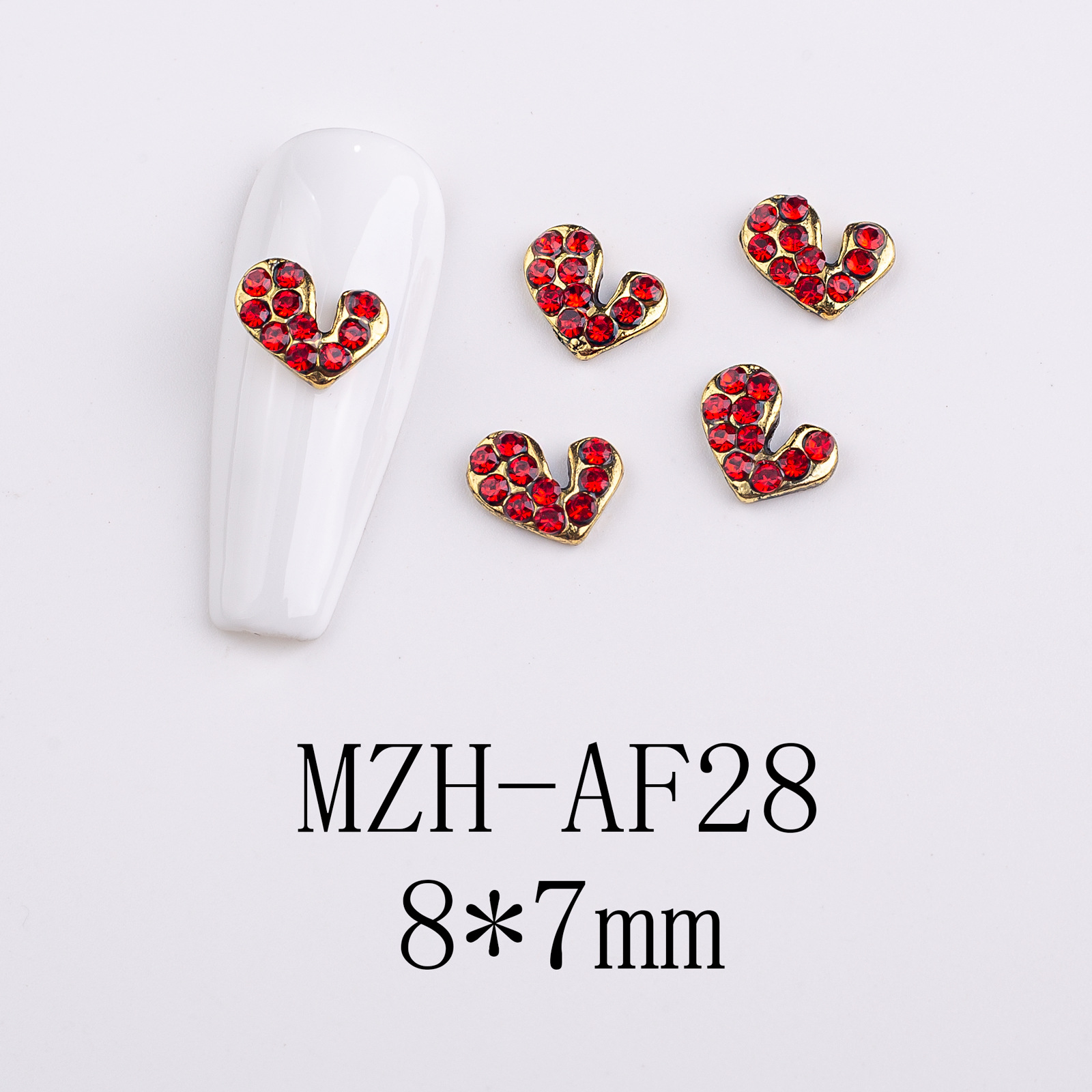 10g Weight Nail Decoration Accessories Nail Supplies 1 Piece Quantity Alloy Material Halloween Festival Heart Shape Pattern Retro, Simple Style Style Halloween Retro Simple Style Heart Shape Alloy Nail Decoration Accessories 1 Piece 9