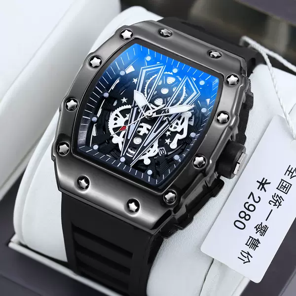 Foreign Trade Watch New Men's Watch Waterproof Luminous Calendar Large Dial Quartz Watch Tiktok AliExpress