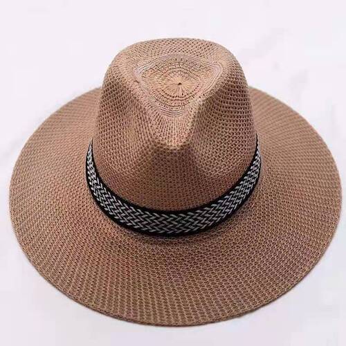 Summer Men Breathable Sun Hat New Outdoor Farmer Wide-brimmed Sunshade Hat Fashion Middle-aged and Elderly Father's Sun Hat
