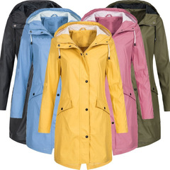 AliExpress 人気の秋と冬の新しいジャケットアウトドア登山ジャケットミッドレングスの女性のウインドブレーカージャケット D07