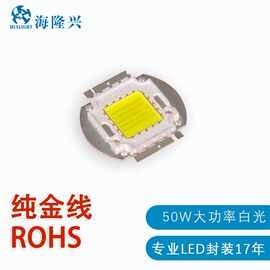 50W大功率LED晶元芯片红光铜支架集成灯珠工矿灯专用发光二极管
